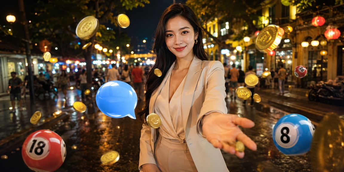 Người dùng xem kết quả xổ số tại chợ đêm Hà Nội