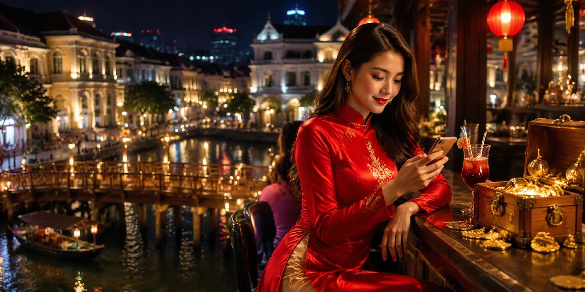 Người chơi Baccarat trong trang phục áo dài tại TP.HCM